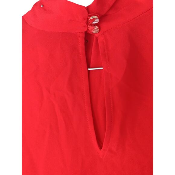 New Ted Baker Red Sparkle Rhinestone Holiday Blouse Size 0 (US XS) $225 - Picture 10 of 16